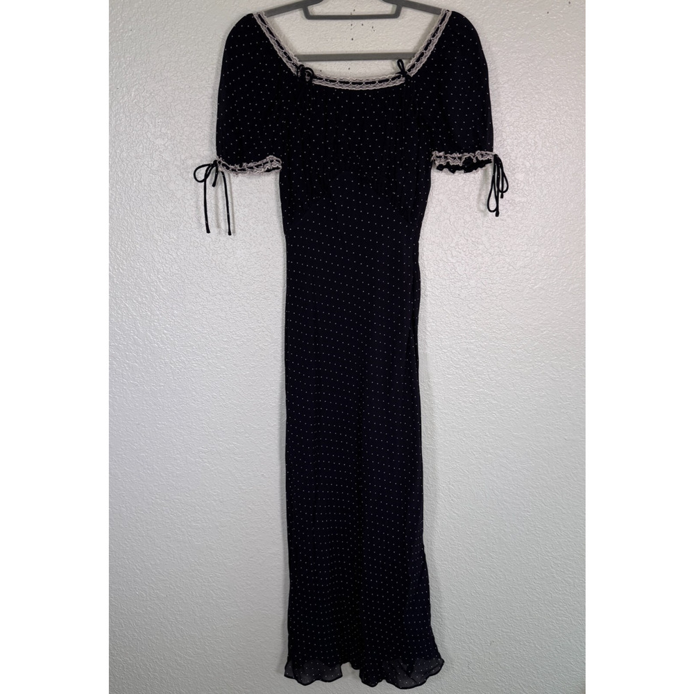 Rumored Dress Womens XS Thats Armore Polka Dot Midi Romantic Boho Party Resort
